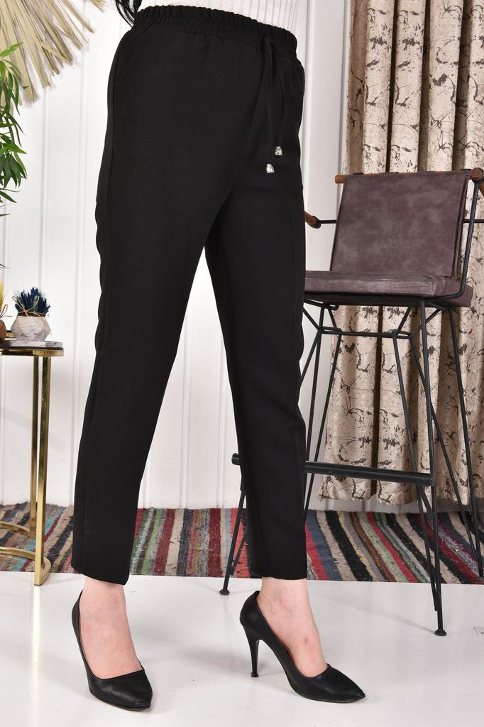 Женские стильные брюки больших размеров, двойные тканевые брюки большого размера