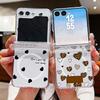 Чехол в конфетных цветах с сердечками для Samsung Galaxy Z Flip 8 7 FE 6 5 4 Flip7 Flip6 Flip8 Магнитный с петлей для Magsafe Жесткая складная крышка для телефона