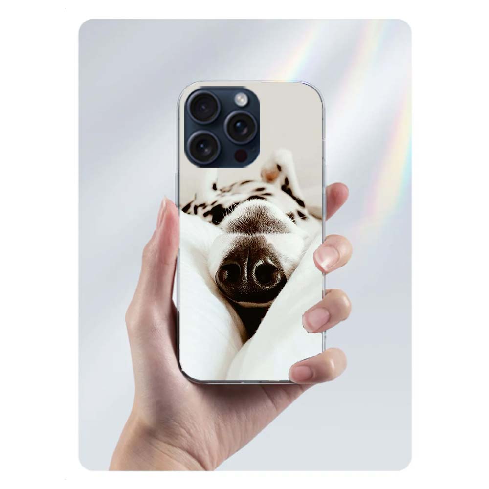 Show You its Cute Dog Nose Clear Phone Case For Iphone 17 Air 16 Pro Max 15 Pro 14 Plus 17E 16E 11 13 12 Mini Cover Cases Fundas