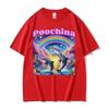 Poochina Brain Rot Ironic Funny Meme Tee Shirt for Men Harajuku Hip Hop Streetwear Tshirt Unisex Oversized 100 Cotton T Shirt