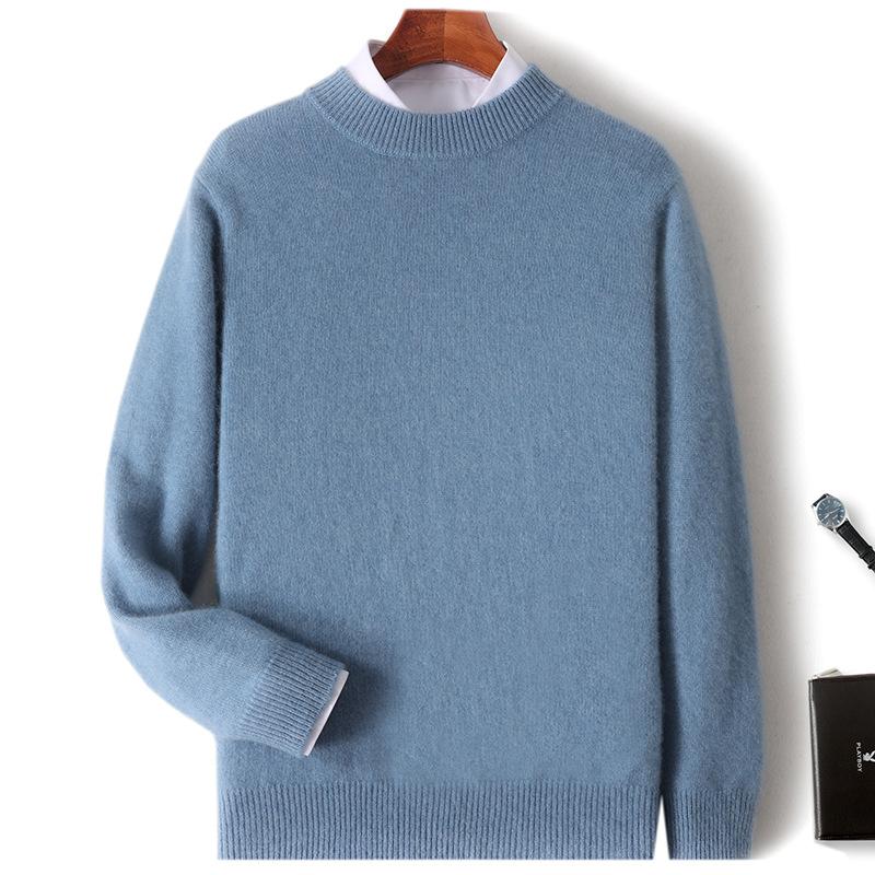 Новый кашемировый свитер утолщенный пуловер с полувысоким воротником с кашемировым свитером мужской внутри