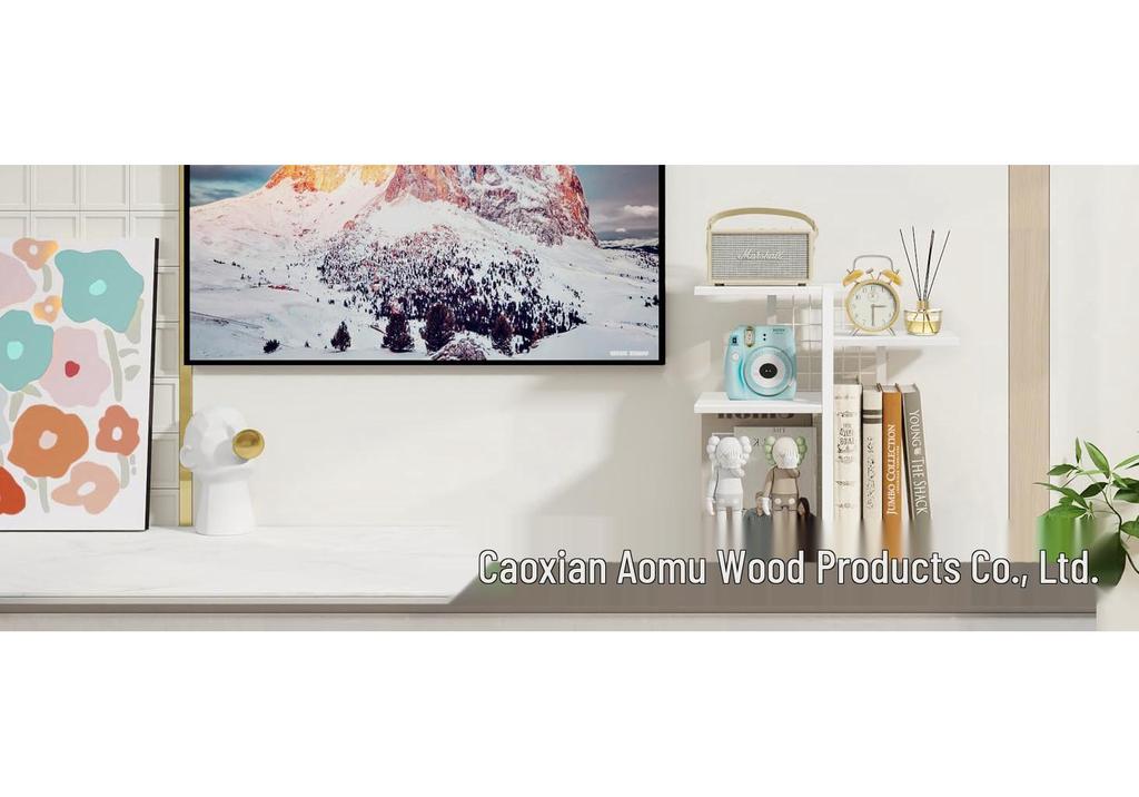 Wooden Multi-layer Desktop Storage Rack and Display Stand for Books and Decorations in Living Room