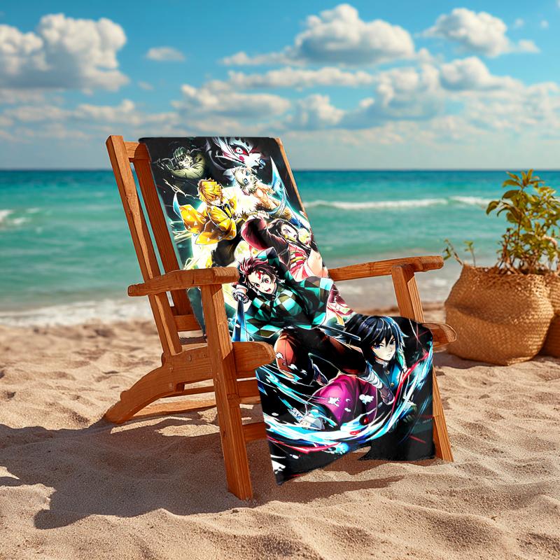 1Pc Fantasy Heroes Unite Beach Towel, Quick Dry, Multi-Use for Beach Pool Gym Yoga Home Travel, Christmas, Halloween, Xmas Gift S92990