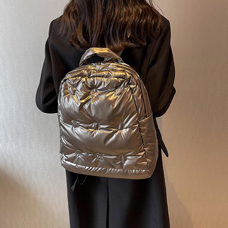 Women's Backpack Fashion Space Cotton Backpacks for Teenager Student Down Schoolbag Water Proof Women Shoulder Bag Trave Knapsack