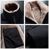 Super Thick Coat with Velvet and Cotton for Middle-aged and Elderly Men Cotton Coat with Stand-up Collar Cotton Padded Jacket