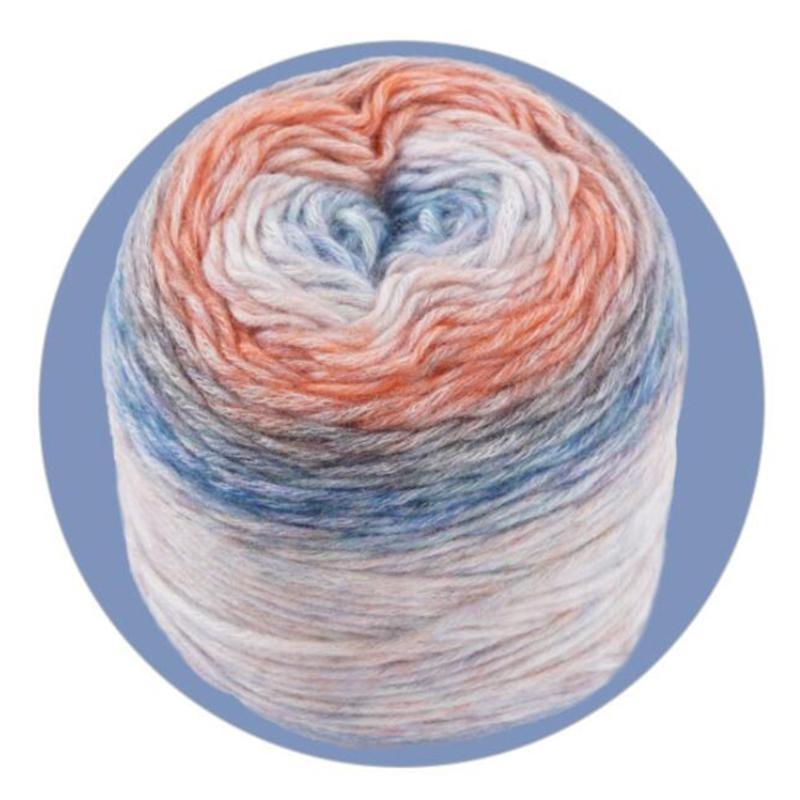 652F Пряжа из кашемира и шерсти с секционным крашением Радужная пряжа Пряжа для вязания Пряжа для вязания крючком DIY Материал для изготовления шерстяной одежды