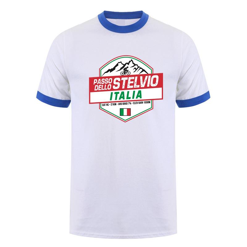 Passo Dello Stelvio Cycling Italy T Shirt Summer Fashion Unisex Unisex Short Sleeve Cool Streetwear Tops Cotton Unisexs Tshirt Dy196