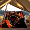 1pc Dinosaur Art Print Outdoor Blanket, Lightweight Polyester,
