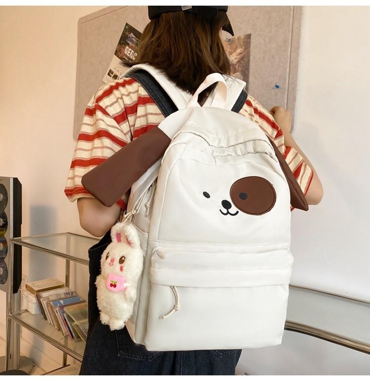 2023 New Cute Funny Dog Backpack Cartoon School Bag Nylon Water-resistant Backpack Girls 3-4 Grade