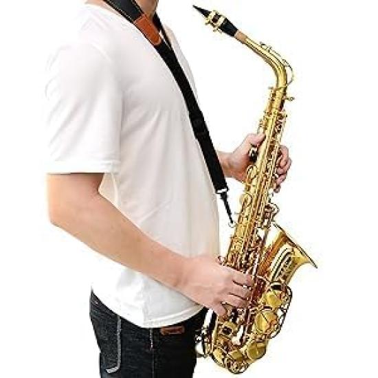 Saxophone Beginner Alto Saxophone Eb Saxophone Gold Lacquer with Protective Case Engraved Saxophone Beginner Set