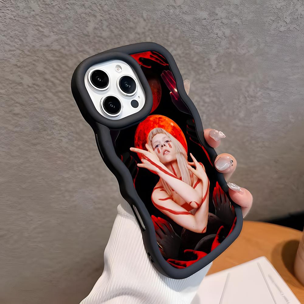 Чехол для мобильного телефона Aurora Aksnes с волнистым краем из ТПУ для iPhone 17 16 15 14 13 12 11 Air Pro Max Plus Цветная крышка