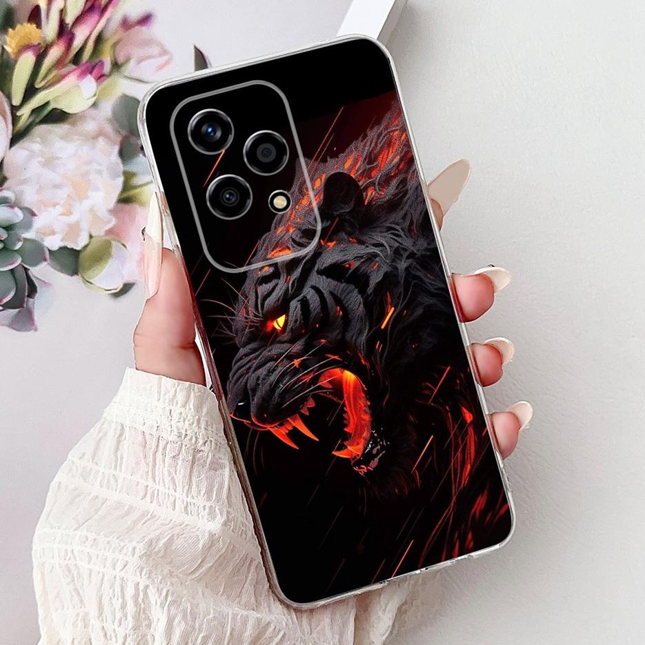 For Honor 200 Lite Case Cute Love Heart Butterfly Painted Cover Clear Silicone Phone Case For Honor 200 Lite 200Lite Soft Fundas