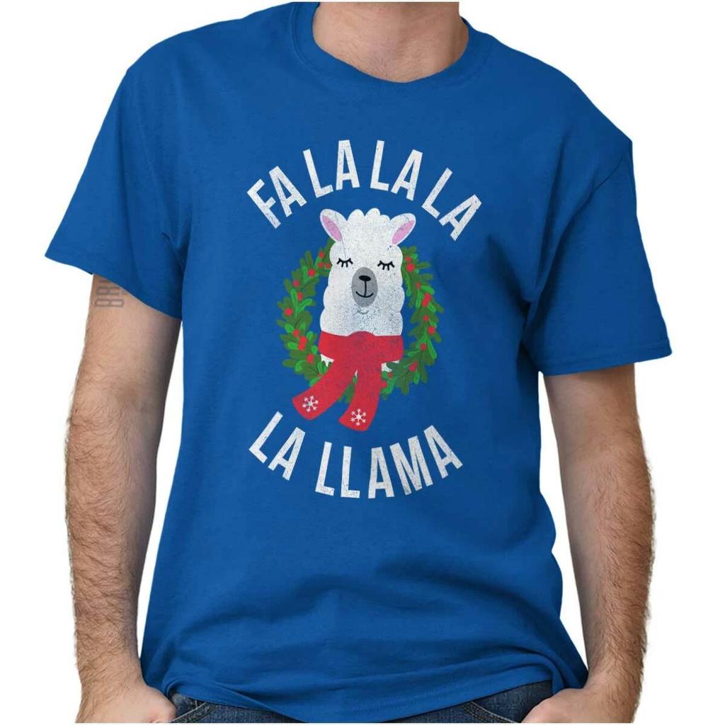 Llama Funny Christmas Xmas Alpaca Cute Gift Womens Graphic Crewneck T Shirt Tee
