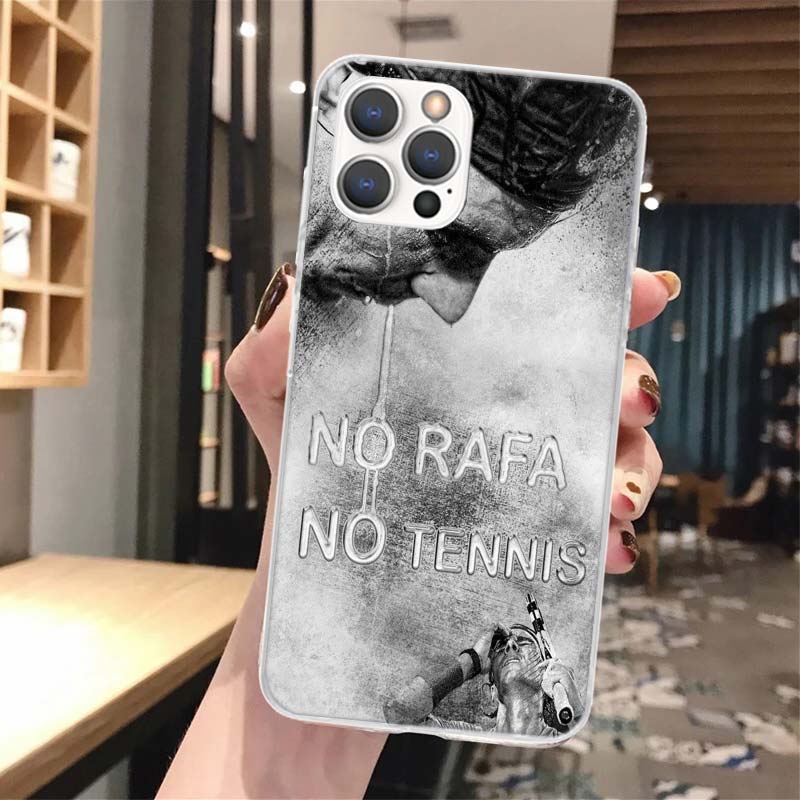 Rafael Nadal Tennis Soft Phone Case For iPhone 14 13 12 Mini 11 Pro Max 15 + X XR XS 7 Plus 8 6S 5S SE 2020 Pattern Cover