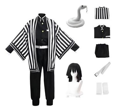 Obanai Iguro Snake Косплей Аниме Demon Slayer Kimetsu No Yaiba Obanai Iguro Косплей Кимоно Брюки Топ Kisatsutai Униформа Хэллоуин Костюм Набор