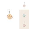 Euro Garden Floral Plush Bunny Keychain With Ears For Bag Decoration Gift