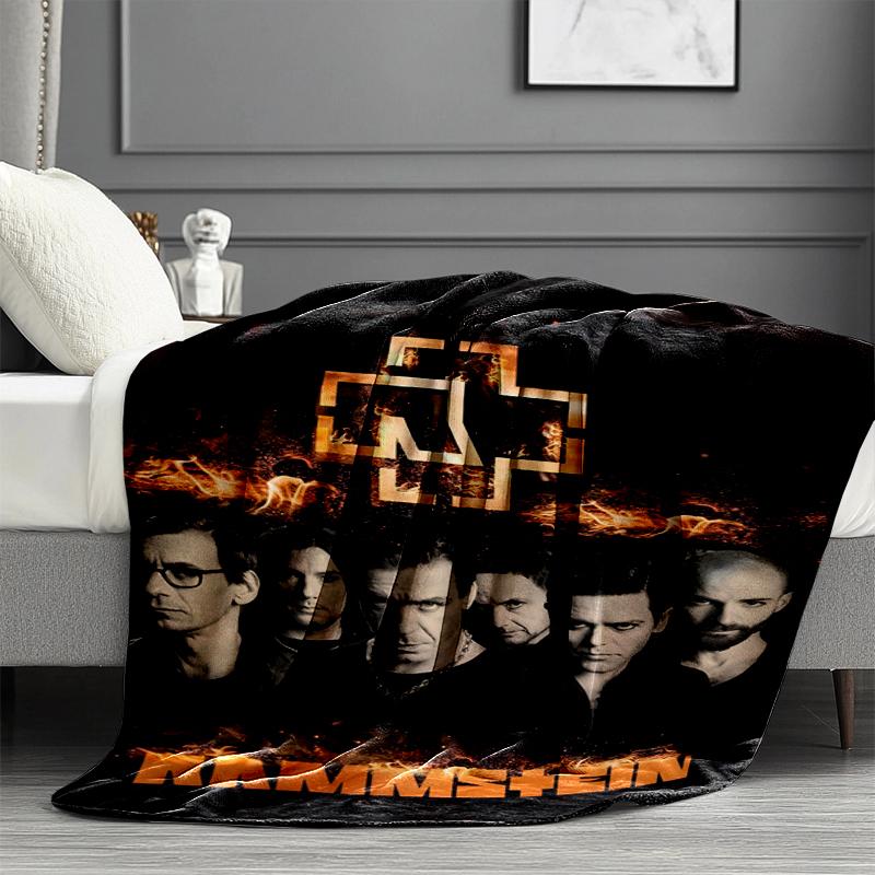 Rammstein Print Blanket - Soft & Comfortable, for Bedroom, Travel, Sofa, Home Decoration - Birthday Christmas Gift for Friend