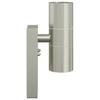 Outdoor Wall Lamp Silver 7 x 10 x 22 cm Stainless Steel and Glass
