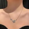 High-Quality Moissanite Silver Double Butterfly Necklace for Women - Ideal Qixi Gift