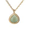 [R5636] - Handmade Silver Necklace 'Meghan' Aventurine Gold - 7x7 Mm