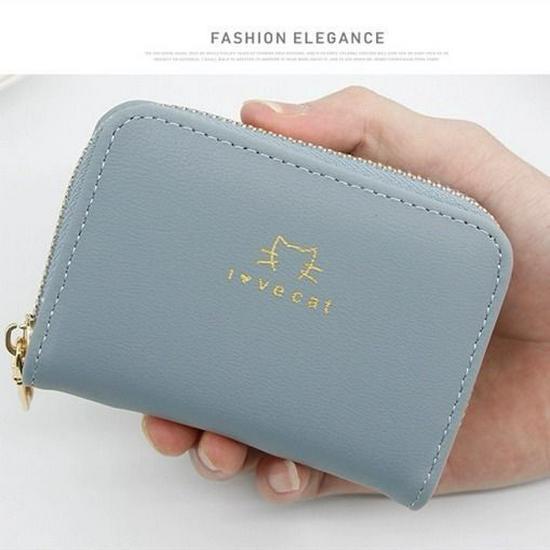 Женский кошелек-картхолдер на молнии - Много отделений для карт, Большая вместимость, Мини-кошелек для монет