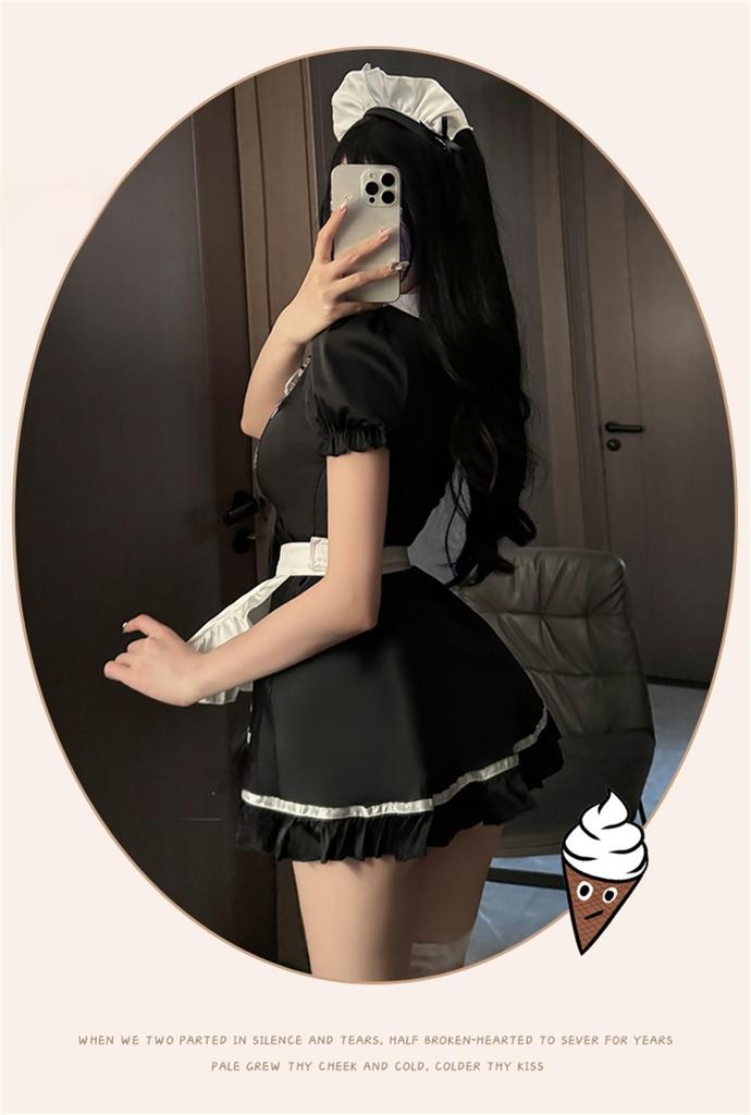 Косплей горничной одежда сексуальный цельный Лолита маскарадный костюм оборки галстук-бабочка Лолита короткий рукав аниме Алиса стиль платье кружевной идол наряд костюм