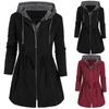 Women's Long-sleeved Plus Velvet Corduroy Slim Cotton Short Hooded Warm Solid Color Jacket Coat