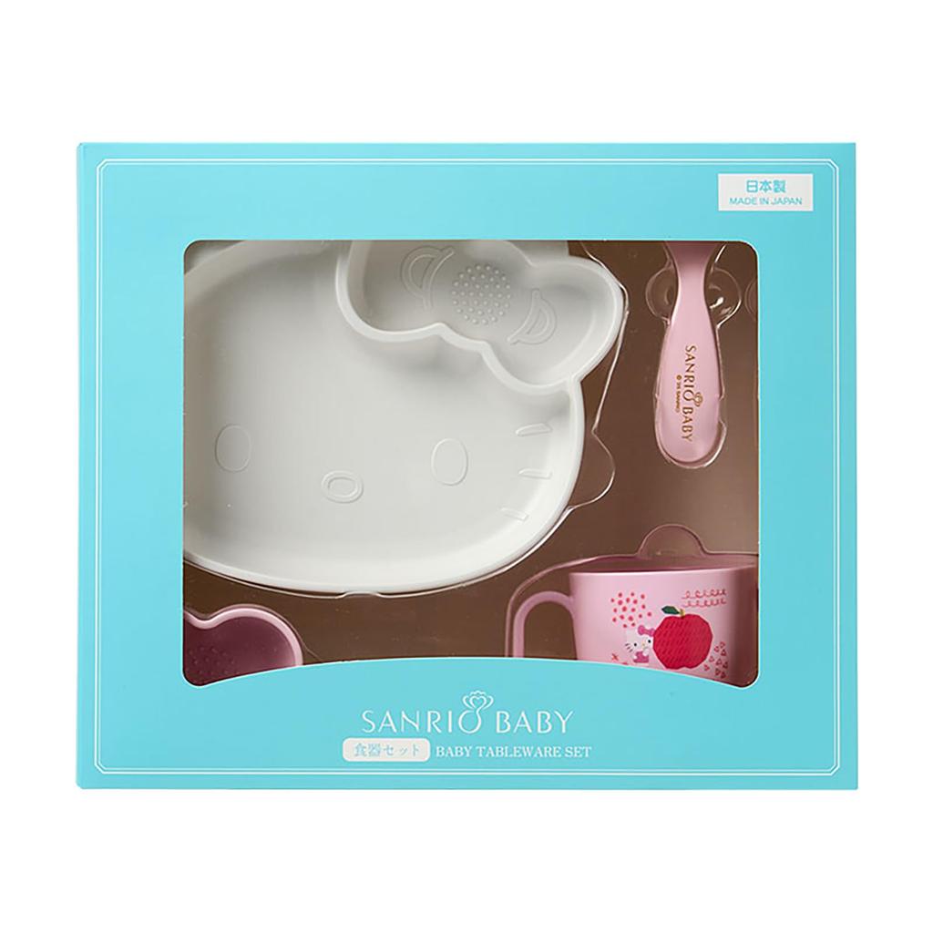 Sanrio Baby Baby Tableware Set Hello Kitty 5 Piece Set Lunch Plate Small Bowl Two Handed Mug Spoon Fork Baby Children Baby Gift Present 565890