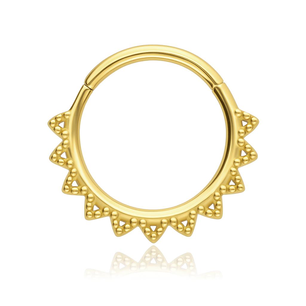 Decorative Clicker Earring - Gold - K-083 1.2/10