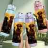 1PC Multi Breed Dog Group Portrait 750ml Color Plastic Sports Water Bottle Leakproof Flip Straw Lid For Sports Office Home Use