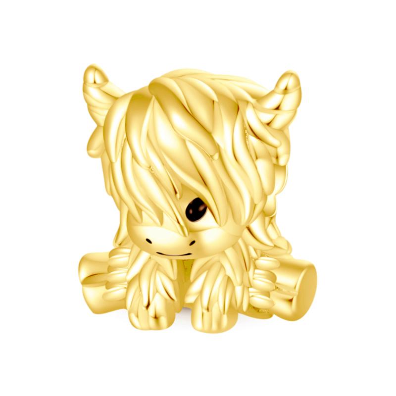 НОВЫЕ блестящие круглые бусины-шармы с позолотой, подходят для оригинального серебряного браслета, DIY украшения, подарок, бант, двойное сердце, подвеска