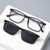 New 5-in-1 Men's Sunglasses Ultra-Light Square Magnetic Polarized Sunglasses Optical Prescription Glasses for Men