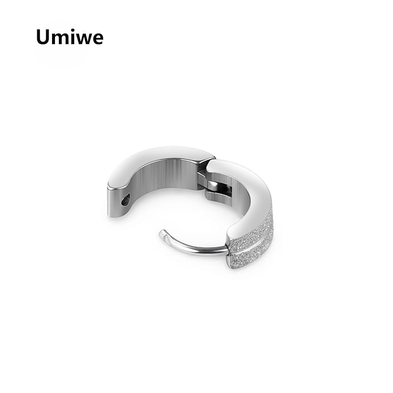 Umiwe hoop earrings men's ladies set of 4 surgical stainless steel Allergy free for both ears Popularity cool simple ring earrings earrings
