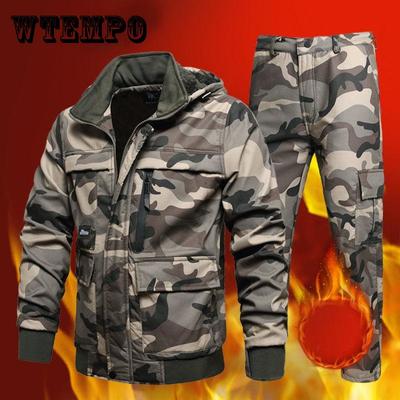 Мужская уличная мягкая куртка и брюки плюс бархатные толстые теплые хлопковые куртки спортивный костюм походный костюм рыболовный костюм