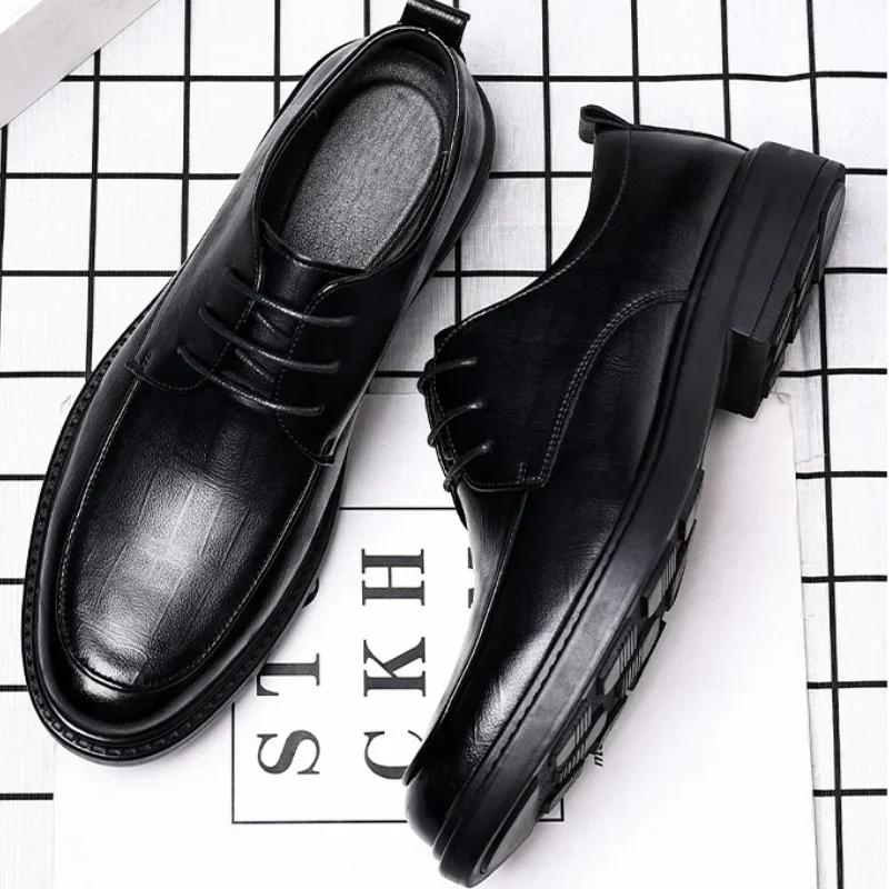 Высококачественная мужская обувь для общения из натуральной кожи, новые мужские формальные туфли, дешевая ликвидационная вечеринка, повседневный деловой костюм, одежда 39