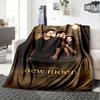 Moonlit Twilight Romance Flannel Blanket Super Soft Warm Cozy Blanket For Sofa Bed Office Travel Allseason Home Decor Gift