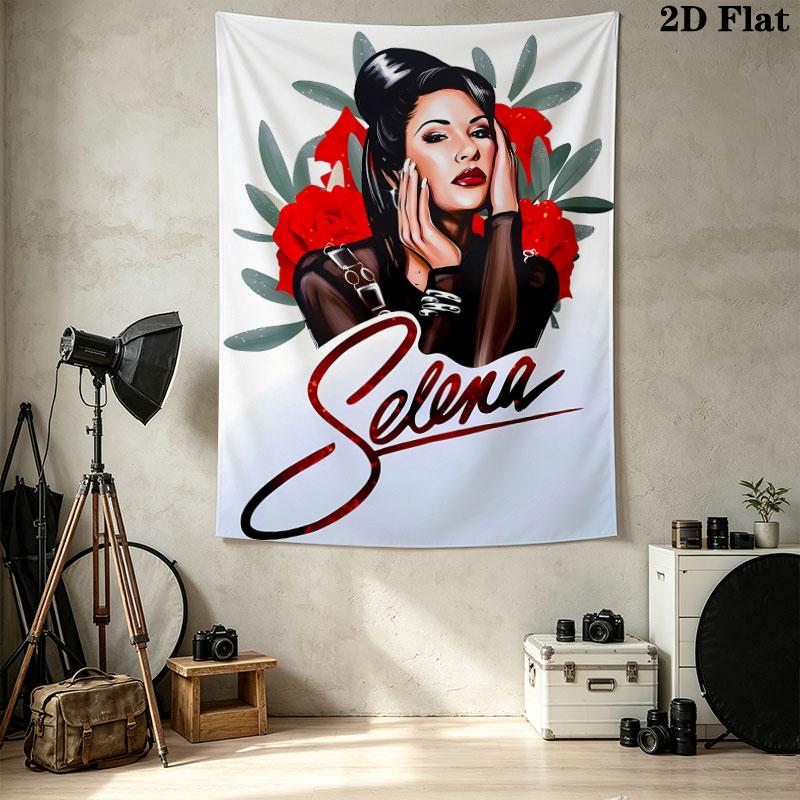 Selena Quintanilla Wall Tapestry Aesthetic Wall Hanging Printed Fabric Blanket Decorative Tapestries For Bedroom Living Room Home Decor