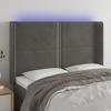VidaXL LED Headboard Bedroom Furniture Double Bed Accessory Head of Bed Frame Interior Dark Grey 3123957