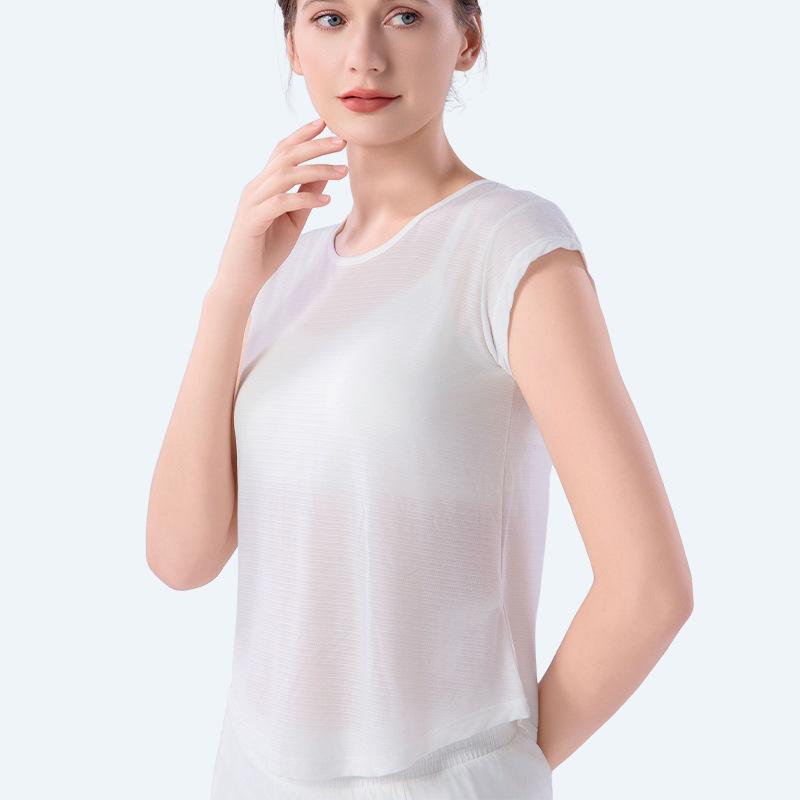 Women's Quick-Dry Yoga & Running T-Shirt - Loose, Comfortable, Slimming, Breathable Short Sleeve for Summer Fitness