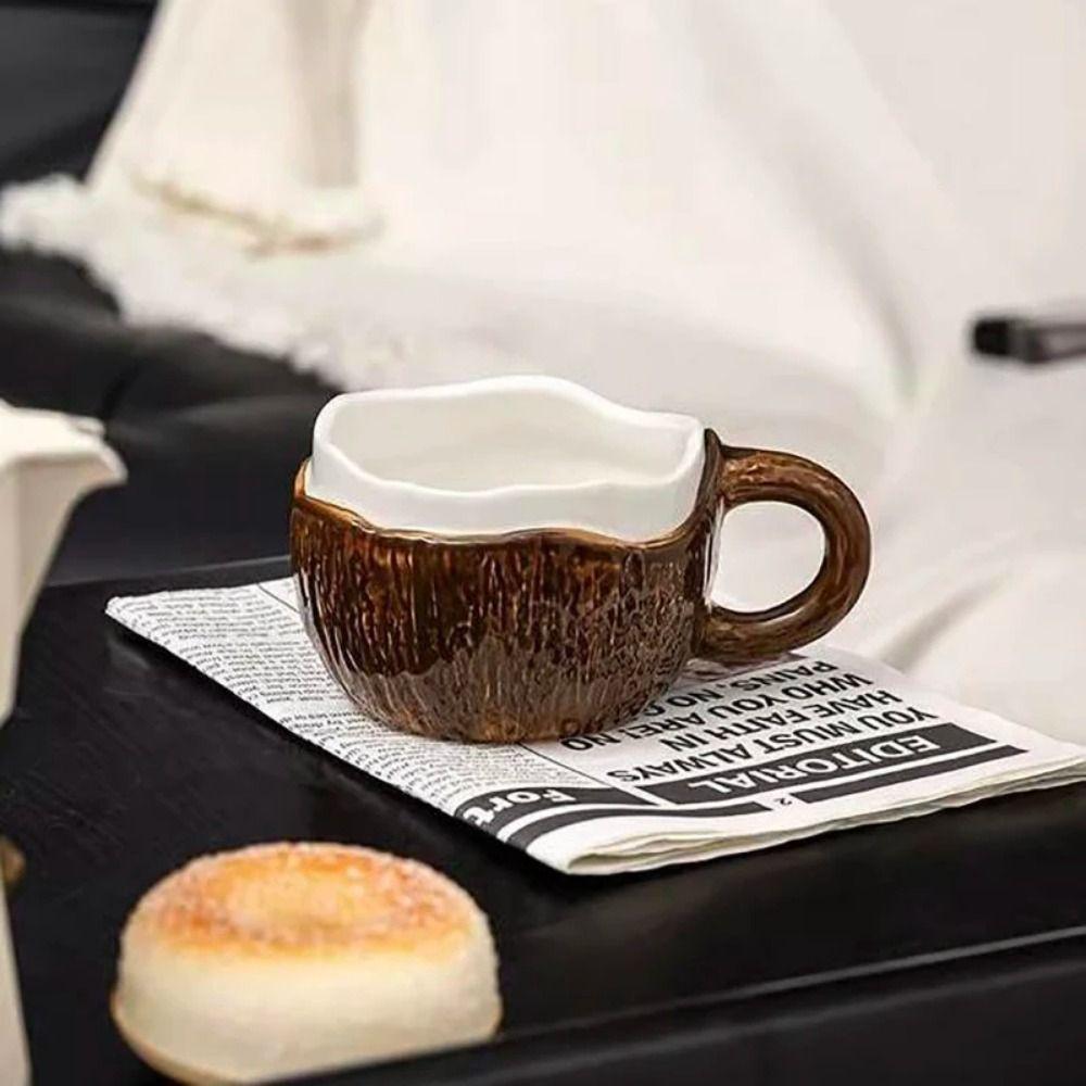 Креативная ручная кофейная чашка INS Имитация кокосовой скорлупы Чашка для воды Контейнер для завтрака Домашняя