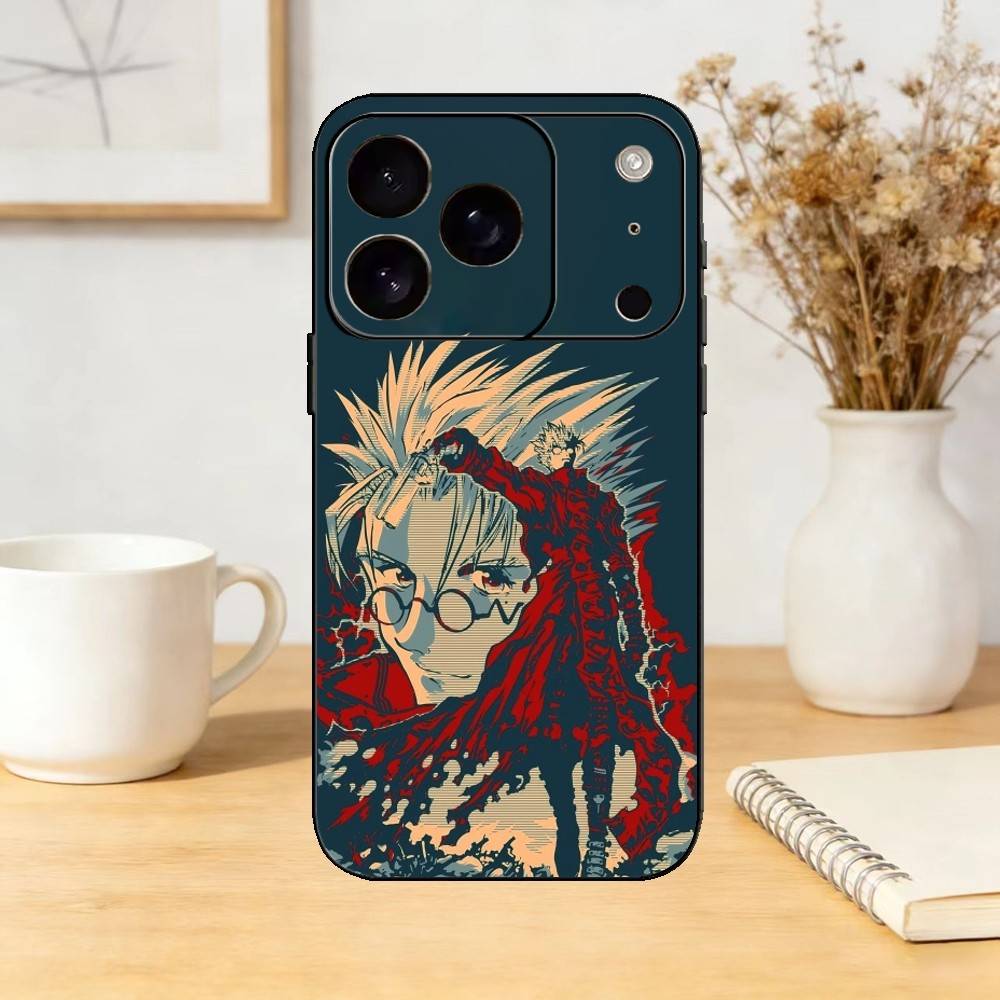 Аниме Trigun Вашу Стомпид (1) Чехол для телефона iPhone 17,16,15,14,13,12,11 Plus,Pro,Max,Mini Силиконовый черный Мягкая крышка
