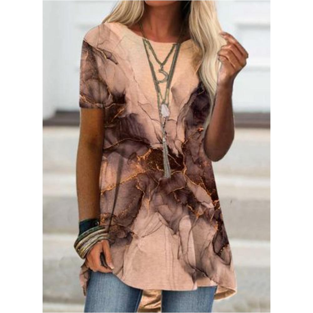 Женская футболка с принтом «мрамор» 3D Футболка Женская мода Абстрактные футболки с изображением лица Женские топы Футболки Винтажная футболка Повседневная свободная