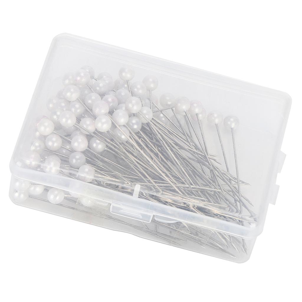 100Pcs Pearl Pins Round Head Fixing Positioning Needles Straight Sewing Decoration Supplies