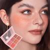 Six-color Blush Highlighter Eyeshadow All-in-one Palette Glitter Makeup Highlight Palette Pink Brighten Natural Contour Blusher