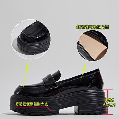 Мокасины женские на платформе с булочками, весна 2025, новые женские туфли на платформе, кожаные туфли в британском стиле, женские туфли с одной педалью