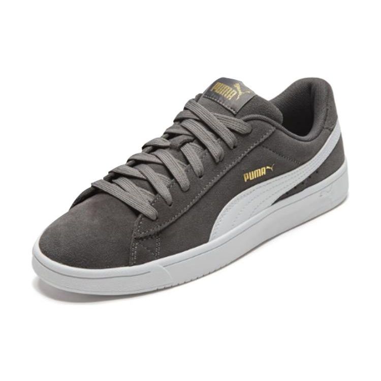 Puma Court Breaker Derby Leather Casual Lightweight Low-Top Sneakers Unisex Sneakers Gray 367366-10