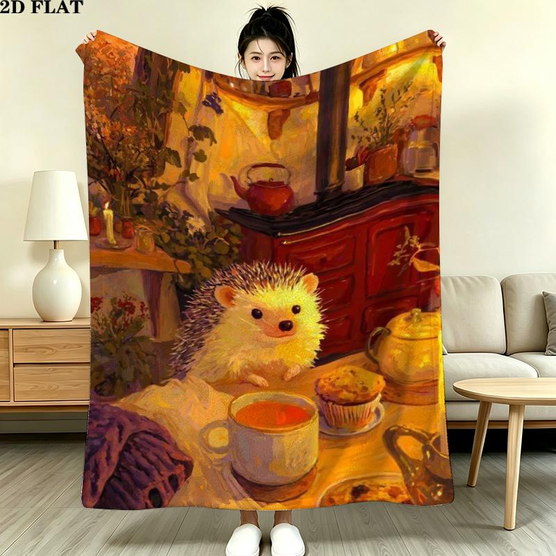 Storybook Art Print Flannel Blanket, High quality Comfortable for All Seasons, Home Decor, Warmth and Comfort, Perfect for Christmas Gifts