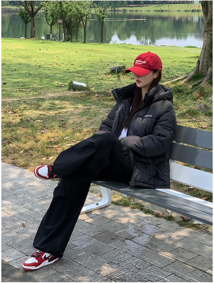 Unisex Short Hooded Winter Jacket with Big Pockets