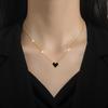 Cold Wind Love Fritillary Minimalist Wind Furnace Real Gold Necklace Female Collarbone Chain