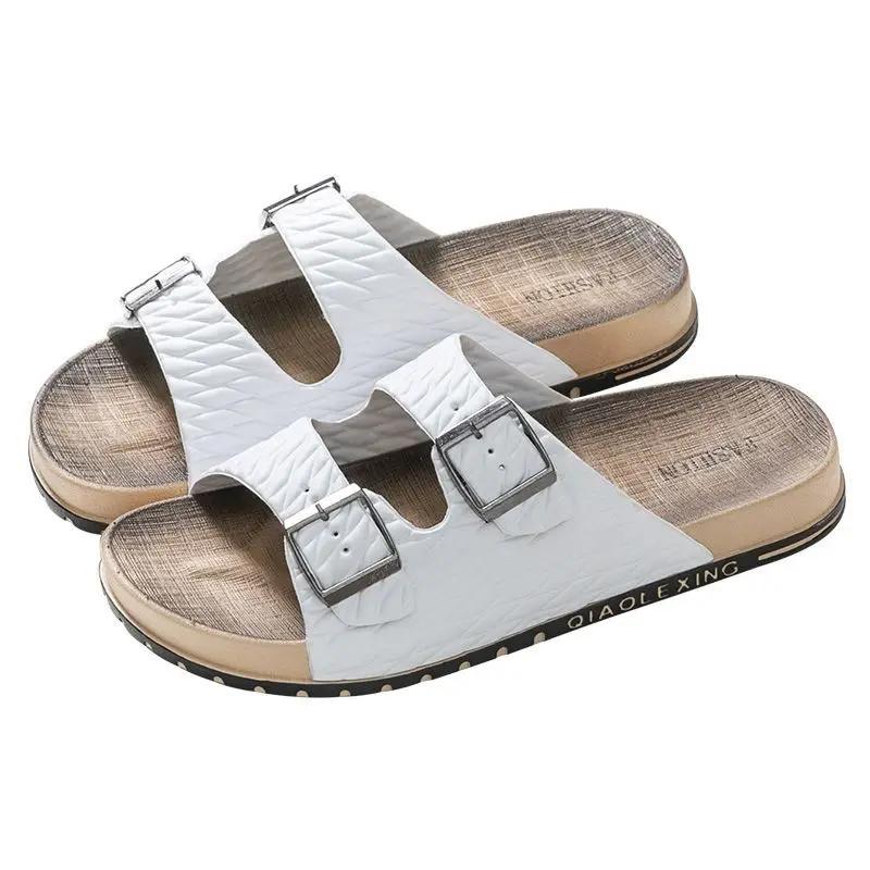 Мягкая платформа Сабо ПВХ Мужские тапочки Пляжная Мужская обувь Шлепанцы Маскулино Элегантная Низкая цена 2025 Дешевая обувь Ликвидация